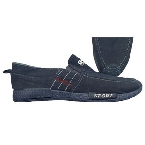 Lexus Fashion Sport Men Shoes Loafer Size 47 EU / 13 US Comfy Navy Canvas Fabric